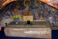 Tomb stone in Humor Monastery, Moldavia, Romania Royalty Free Stock Photo